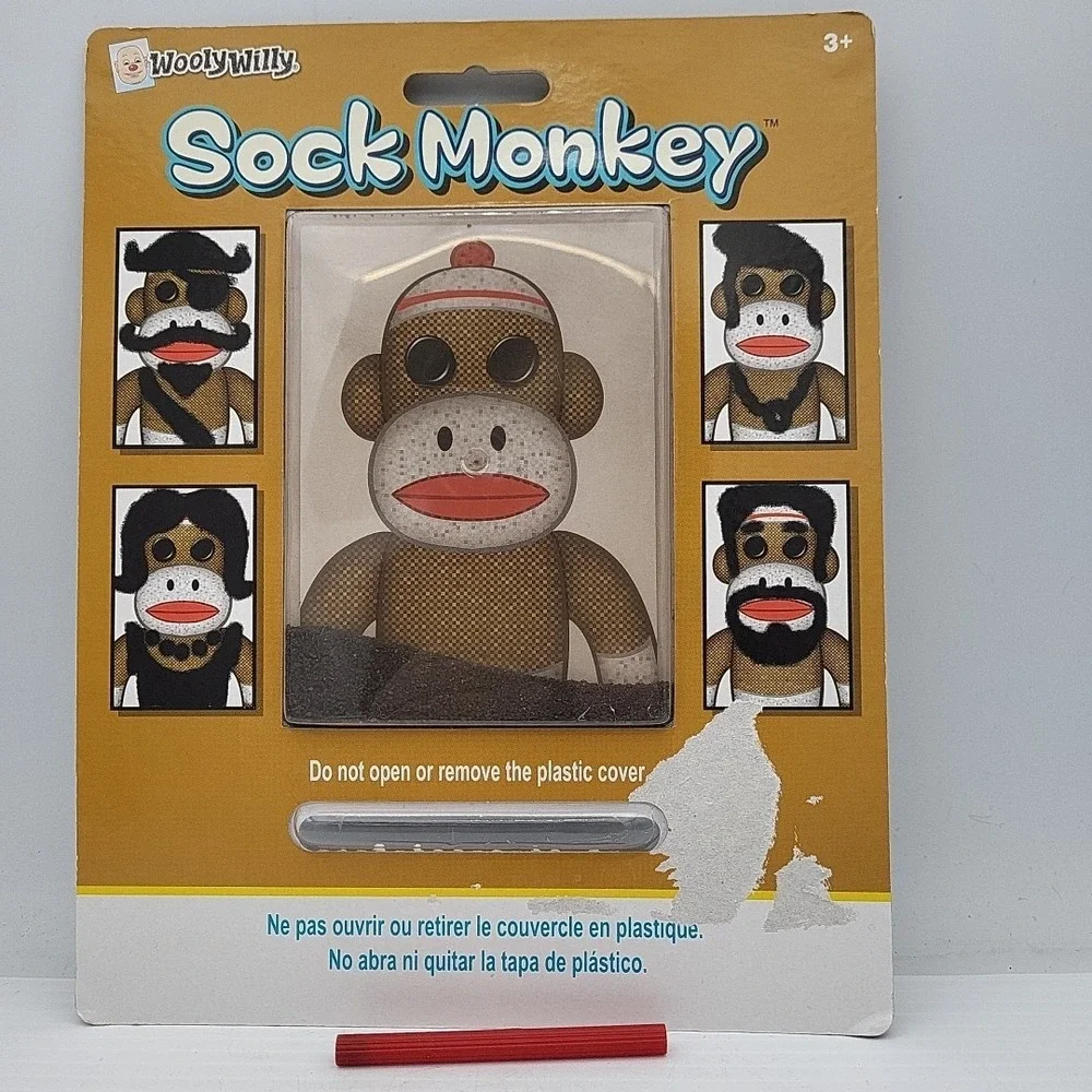 2012 Wolly Willy Sock‎ Monkey With Magnetic Wand
